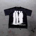 Street Atmosphere Virtual Shadow Characters Shadow Graphic Cotton T-Shirt, grunge y2k emo scene tapout goth amity...