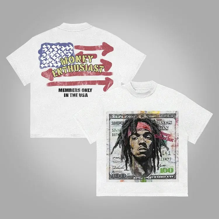Street Money Enthusiast Graphics Cotton T-Shirt Hoodie, Sweatshirt | GrindPrints.com