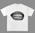 Streetwear Vibes Y2K Grill Lip Mouth Graphic Tee Retro Hoodie, Sweatshirt | GrindPrints.com