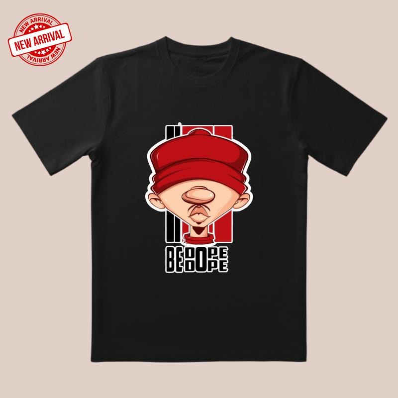 Season Launch! 'Red Hat Bebop' Tee | Cartoon Illustration & Minimalist White | Trendy All-Day Style for...
