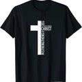 Strengthens Me Cross T-Shirt Cotton Tee Earthy Black Women Outfits Hoodie, Sweatshirt | GrindPrints.com
