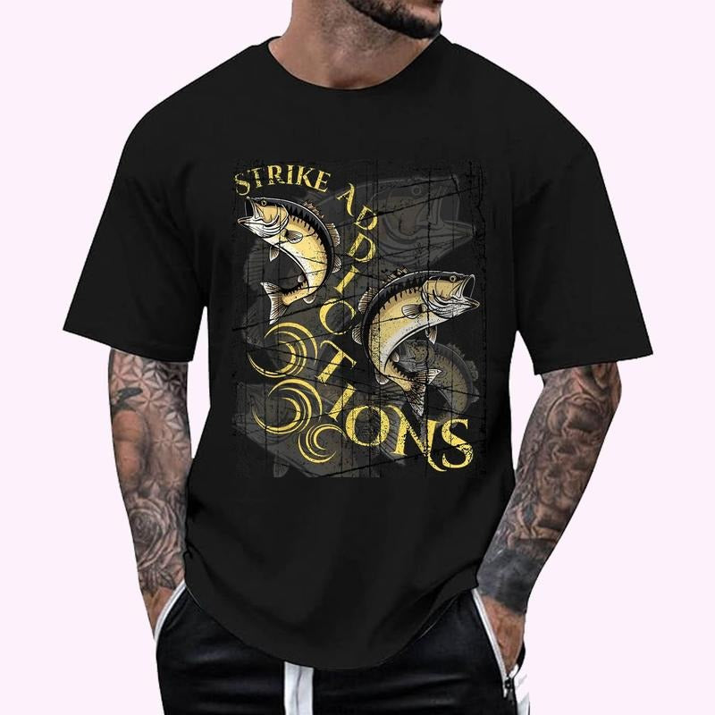 Strike Addictions Fishing Dreams Design T-Shirt | Unisex Cotton Tee, Top Menswear Hoodie, Sweatshirt | GrindPrints.com