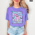 Striped Rainbow Ghost Comfort Colors T-Shirt 'NLB' Hoodie, Sweatshirt | GrindPrints.com