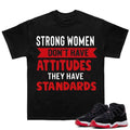 Strong Man Match 11s Bred Velvet Sneakers Outfits, Fitted Graphic Tee Cotton T-shirt, Perfect for Y2K, Streetwear, Rap...