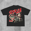 Studio Fun Flame Car Graphics Print Cotton T-Shirt Hoodie, Sweatshirt | GrindPrints.com