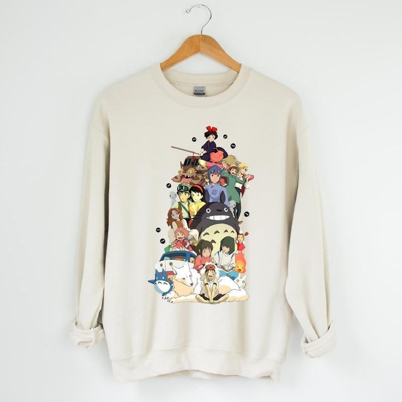 Studio Ghibli All Characters Crewneck Sweatshirt, Anime sweatshirt, Manga Sweatshirt T-Shirts, Hoodie | GrindPrints.com