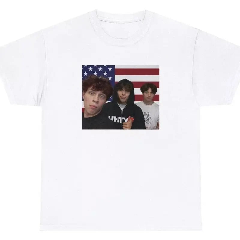 Sturniolo Triplets T Shirt Funny USA Flag Fan Merch Humor Novelty Tee Hoodie, Sweatshirt | GrindPrints.com