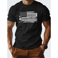 Stylish American Flag Graphic Tee Shirt - Soft, Breathable, Casual Short Sleeve T-Shirt for Men