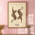 Stylish Leopard Wall Art, Trendy Animal Art Print, Aesthetic Wall Decor, Cheetah Poster, Yin Yang Poster Mindfulness...