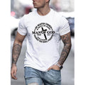 Stylish Man of God Crew Neck T-Shirt - Fashionable Short Sleeve Sports Tees for Men