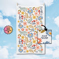 Subtle F*ck Trump Hand Towel, Funny Political Home Decor, Flower Kitchen Towel, Retro Floral Home Decor, Liberal Gag...