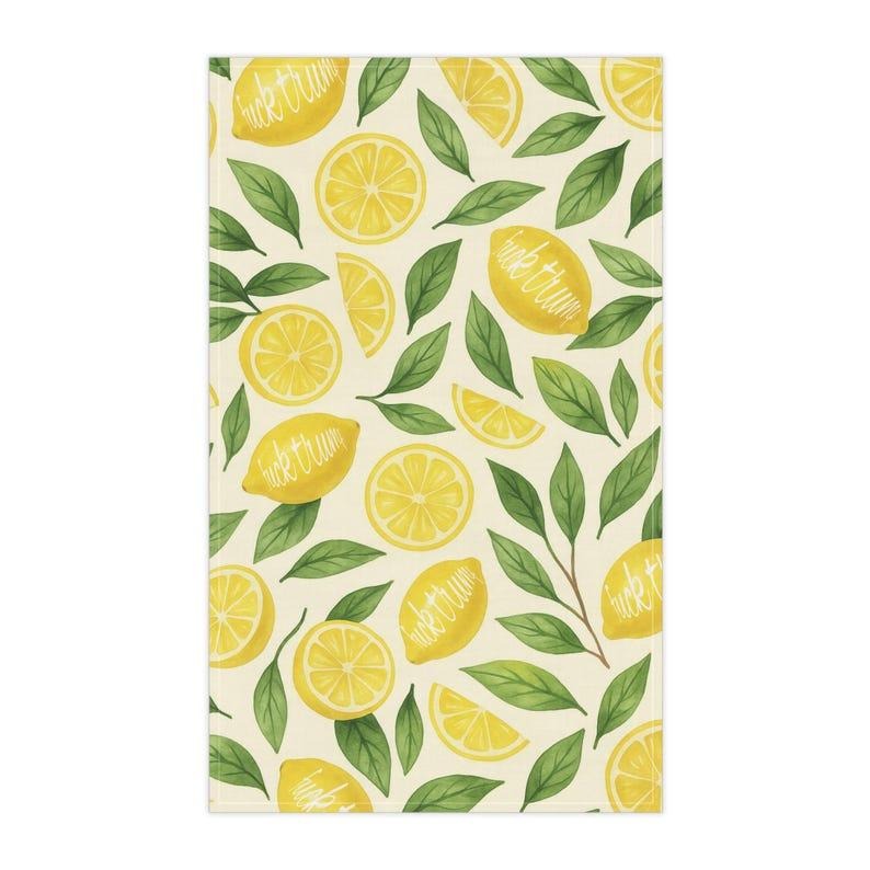Subtle F*ck Trump Lemon Hand Towel, Funny Political Home Decor, Lemon Kitchen Towel, Home Accessory Humor, Sarcastic...
