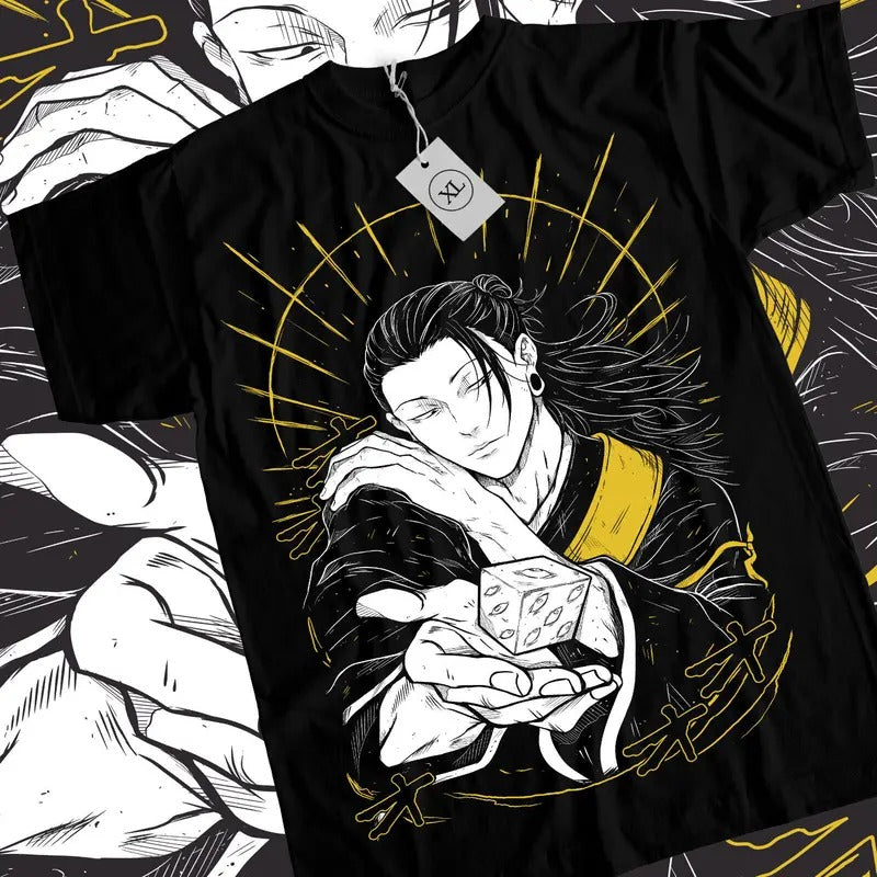 Suguru Geto T-Shirt S-4XL Jujutsu Kaisen shirt Getou jjk Anime Black shirt Tshirt S-4XL Hoodie, Sweatshirt | GrindPrints.com