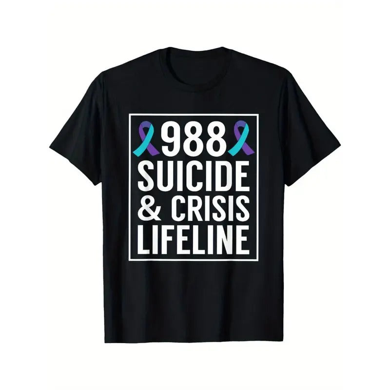 Suicide Awareness - 988 Shirt - Suicide Prevention 988 Shirt T-Shirt Made in USA Hoodie, Sweatshirt | GrindPrints.com