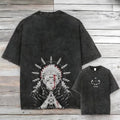 Sukuna JJK Anime Pump Cover T-shirt, Adult Manga Anime Character Graphic Washed Gym T-shirt, Anime T-shirt, Anime Gift,...