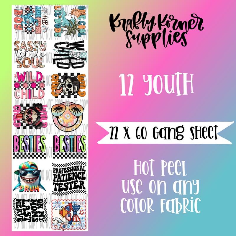 Summer Fun DTF Transfer Gang Sheet, 22 x 60 T-Shirts, Hoodie, Sweatshirt | GrindPrints.com