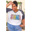 Summer Graphic V-Neck T-Shirts, Hoodie, Sweatshirt | GrindPrints.com