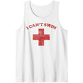 Summer Humor Funny Pool Lifeguard Tshirt I Cant Swim Tank Top made in usa Hoodie, Sweatshirt | GrindPrints.com