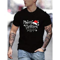 Summer Outdoor Men's Casual Merry Christmas Print T-Shirt