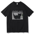 Summer Playboi Carti Oversized Hip-Hop T Shirts Cute Cat Harajuku Print Tee Regular Mens Tops Quality Rapper T Shirt...
