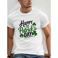 [Summer St. Patrick's Day Tee] St. Patrick's Day Men's T-Shirt - Breathable Cotton, Casual Short Sleeve, Crew Neck,...