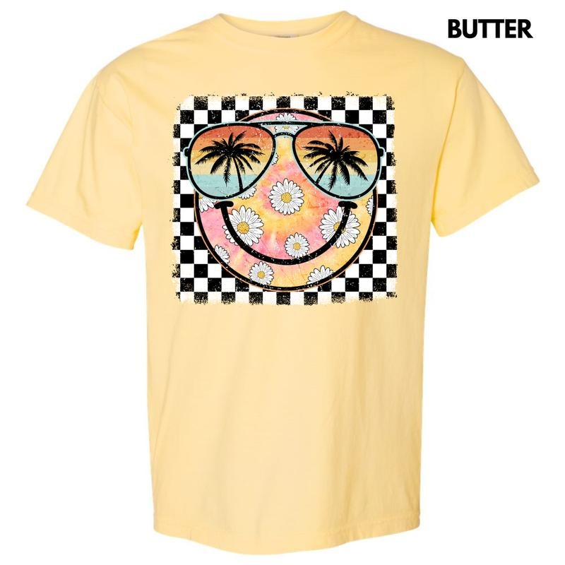 Summer Sunglasses Happy Face Comfort Colors 'NLB' T-Shirts, Hoodie, Sweatshirt
