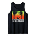 [Summer Vibes] Men's Cotton Sleeveless Tank Top with Beach Palm Trees Graphic Print