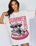 Summer Vibes Tshirt, Summer Vibes Cow Shirt, Retro Summer Shirt, Funny Beach Shirt, Cute Beach Tshirt, Trendy Womens Tee,...