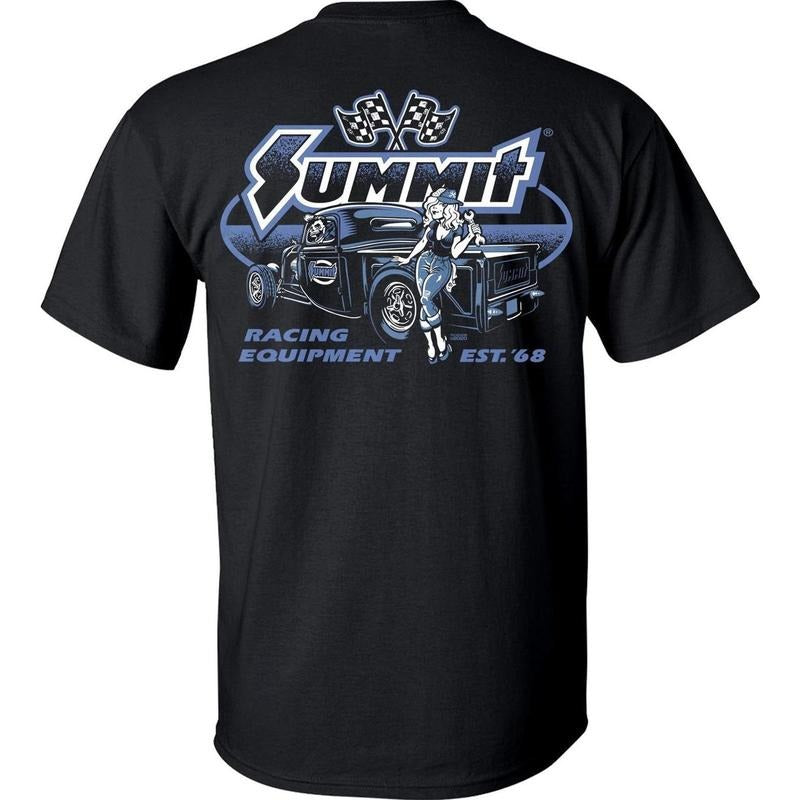 Summit Racing Rockabilly Truck T-shirt Menswear Mechanic Car Parts Lover, Menswear Car Parts Short Sleeve Hoodie, Sweatshirt
