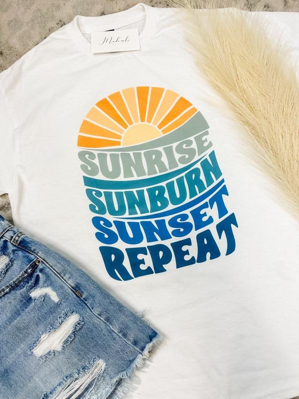 Sun Repeat Graphic Tee Hoodie, Sweatshirt | GrindPrints.com