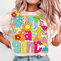 Sun Salt Sand Retro Beach Checkered Summer Beach Vibes Shirt T-Shirtstyle{n002}2 Hoodie, Sweatshirt | GrindPrints.com