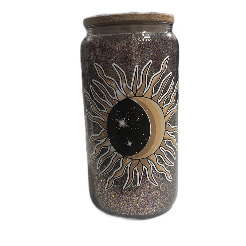 Sun and Moon 16 oz glass snow globe Tumbler T-Shirts, Hoodie, Sweatshirt | GrindPrints.com