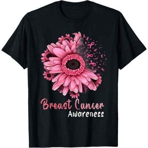 Sunflower Breast Cancer Awareness Pink Ribbon October Made USA T-Shirts, Hoodie, Sweatshirt