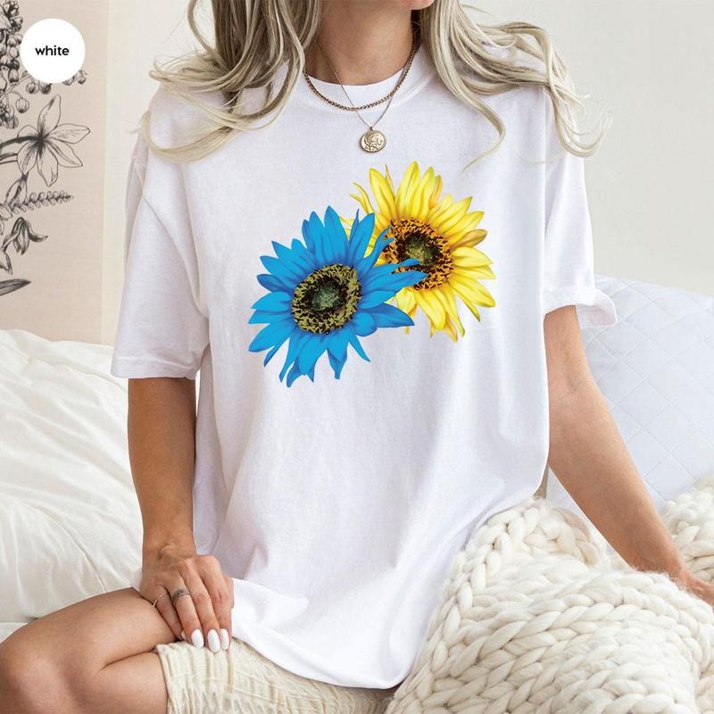 Sunflower Ukraine, Proud Ukrainian T-Shirt, Pray for Ukraine Tee, No War Ukraine, Zelensky, Ukraine Military Shirt,...