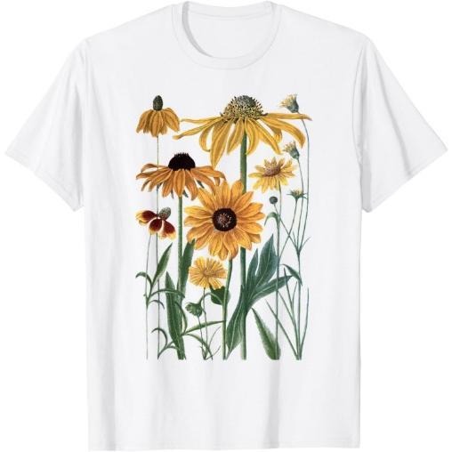Sunflower Wildflower Vintage Botanical Plant Gardening Made USA T-Shirts, Hoodie, Sweatshirt