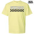 Sunkissed Varsity Checkered Comfort Colors T-Shirt 'NLB' Hoodie, Sweatshirt | GrindPrints.com