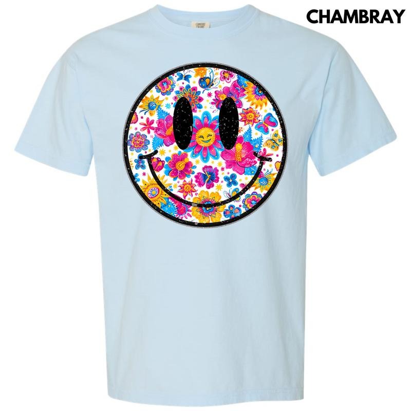 Sunny Butterfly Happy Face Comfort Colors T-Shirt 'NLB' Hoodie, Sweatshirt | GrindPrints.com