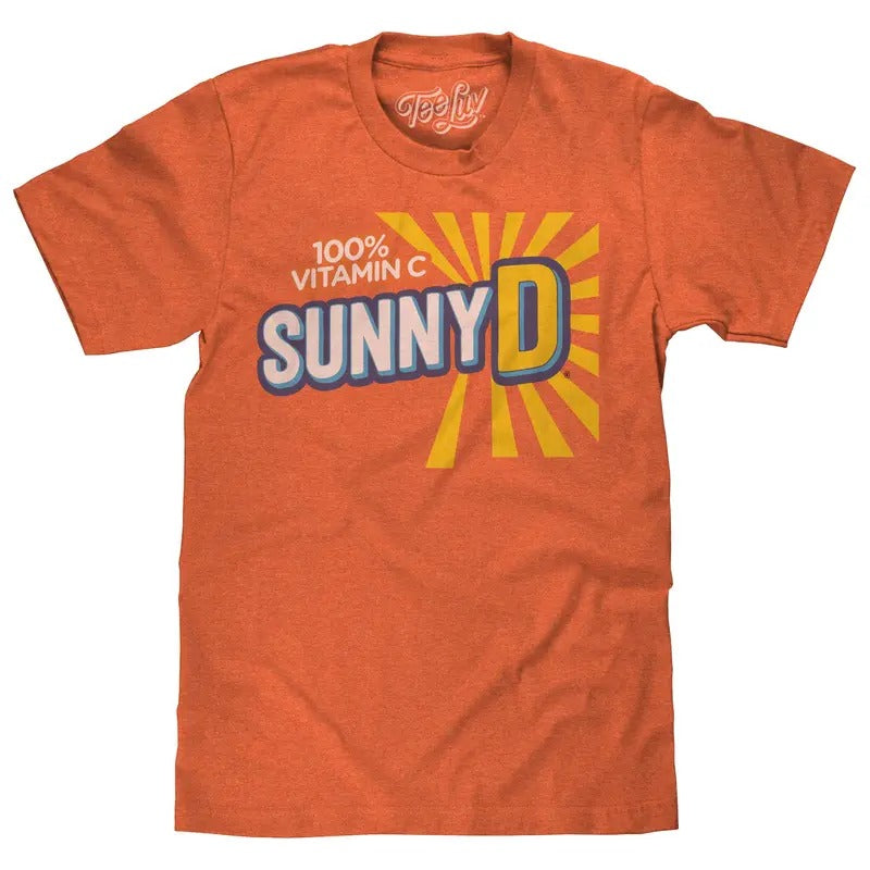 Sunny Delight Sunburst Logo T-Shirt - Heather Orange Hoodie, Sweatshirt | GrindPrints.com