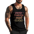Sunrise Sunburn Sunset Repeat Unisex Tank Top, Cotton, Size S-3XL T-Shirts, Hoodie, Sweatshirt | GrindPrints.com