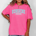 Sunshine State Of Mind, Varsity, Retro, Palm Trees, Summer, Comfort Colors T-Shirt, Women's Comfort Colors Tee Hoodie,...