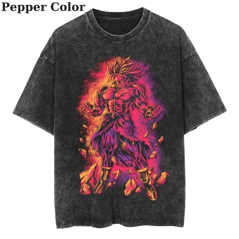 Super Saiyan Vintage T-Shirt,  Anime T-Shirt, Maga Anime T-Shirt, Anime Merch, Gift for Fan, Gift for Him, Gift for Her...