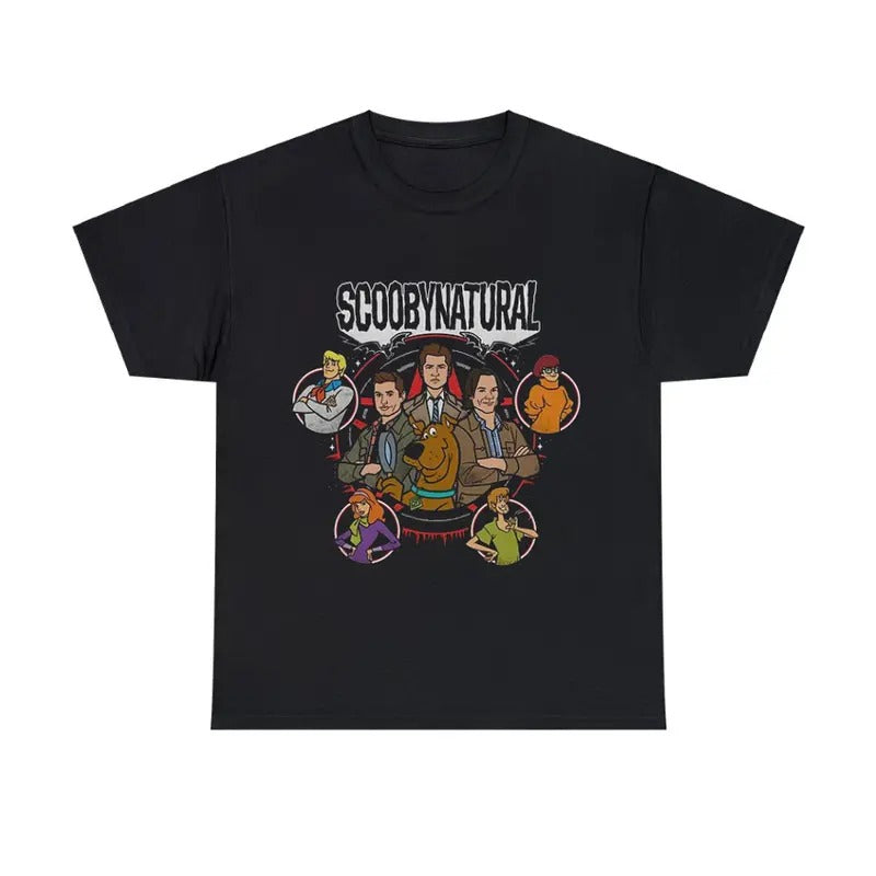 Supernatural Detective T-Shirt Cartoon Mystery Mashup Graphic Tee Hoodie, Sweatshirt | GrindPrints.com