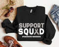 Support Squad Sweatshirt, Parkinson's Disease Awareness Hoodie, Gray Ribbon Gift Sweater, Matching PD Worrier Support,...