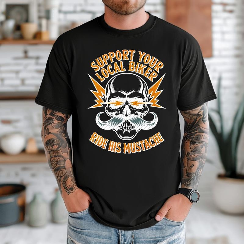 Support Your Local Biker DTF Transfers - THIS IS NOT A SHIRT Hoodie, Sweatshirt | GrindPrints.com