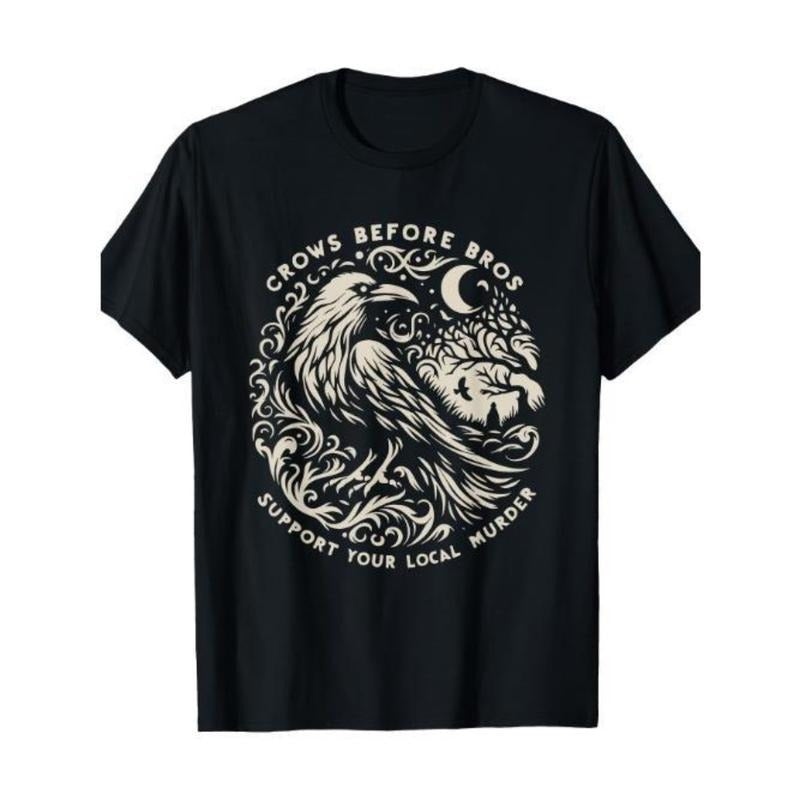 Support Your Local Murder Crows Before Bros Funny T-Shirt, Men's T-shirt Made In USA Hoodie, Sweatshirt | GrindPrints.com