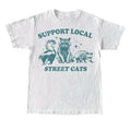 Support Your Local Street Cats Graphic T-Shirt, Retro Unisex Adult T Shirt, Vintage Raccoon T Shirt, Nostalgia T Shirt,...
