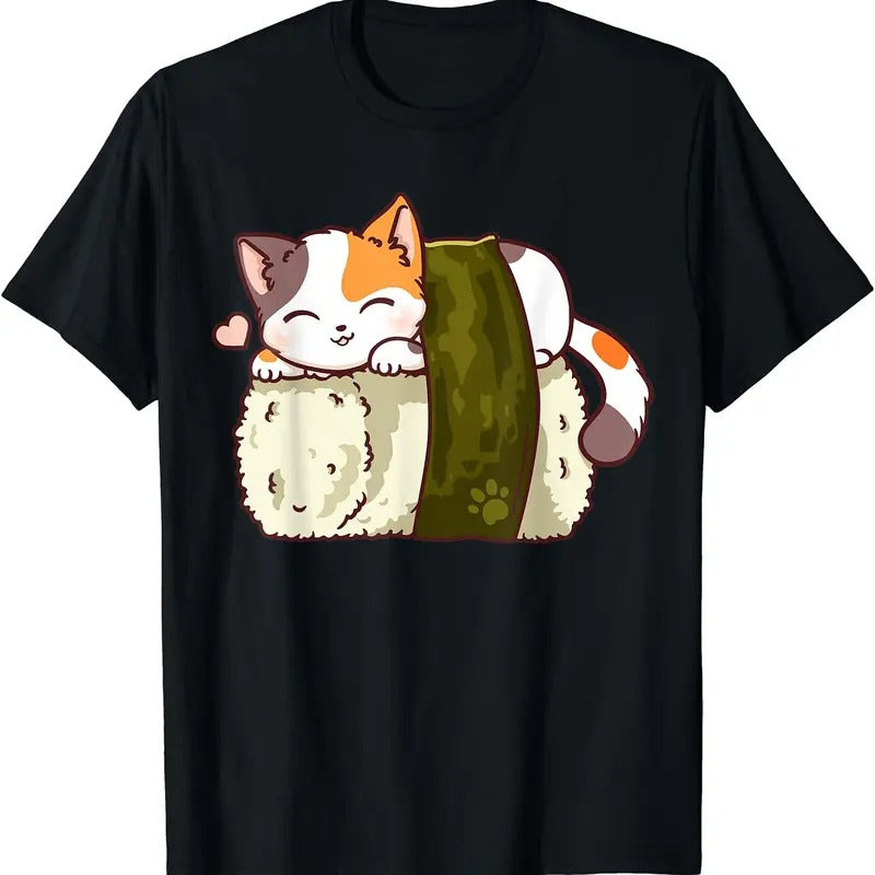Sushi Cat Kawaii Anime Neko Japanese T-Shirts, Hoodie, Sweatshirt