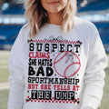 Suspect Claims Baseball DTF Transfers - THIS IS NOT A SHIRT Hoodie, Sweatshirt | GrindPrints.com