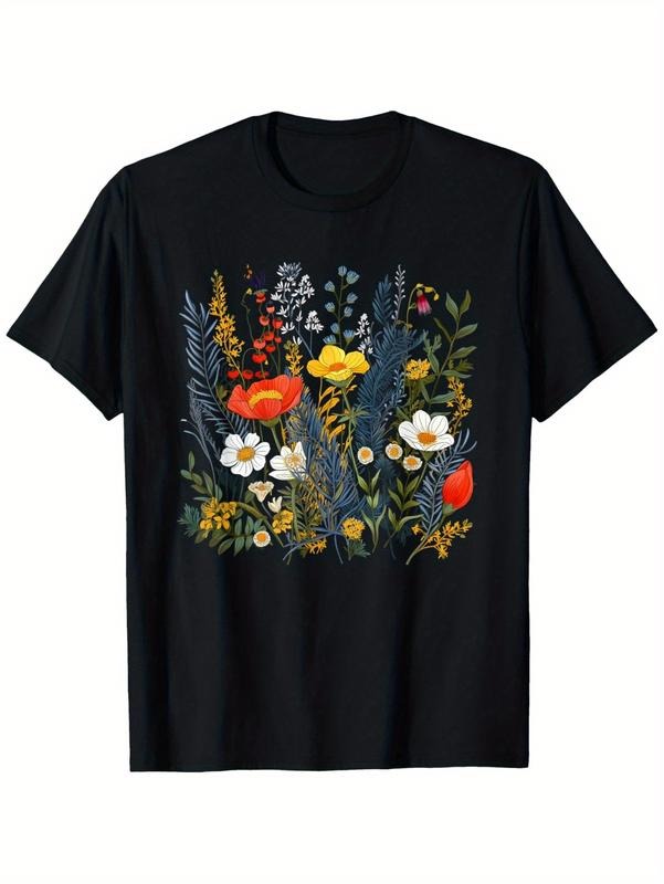 Summery Colorful Wild Flower For Flowers And Herbs Lovers T-Shirt/Sweatshirt Hoodie | GrindPrints.com
