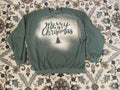 Green Bleached Merry Christmas Tee/Sweatshirt Hoodie | GrindPrints.com